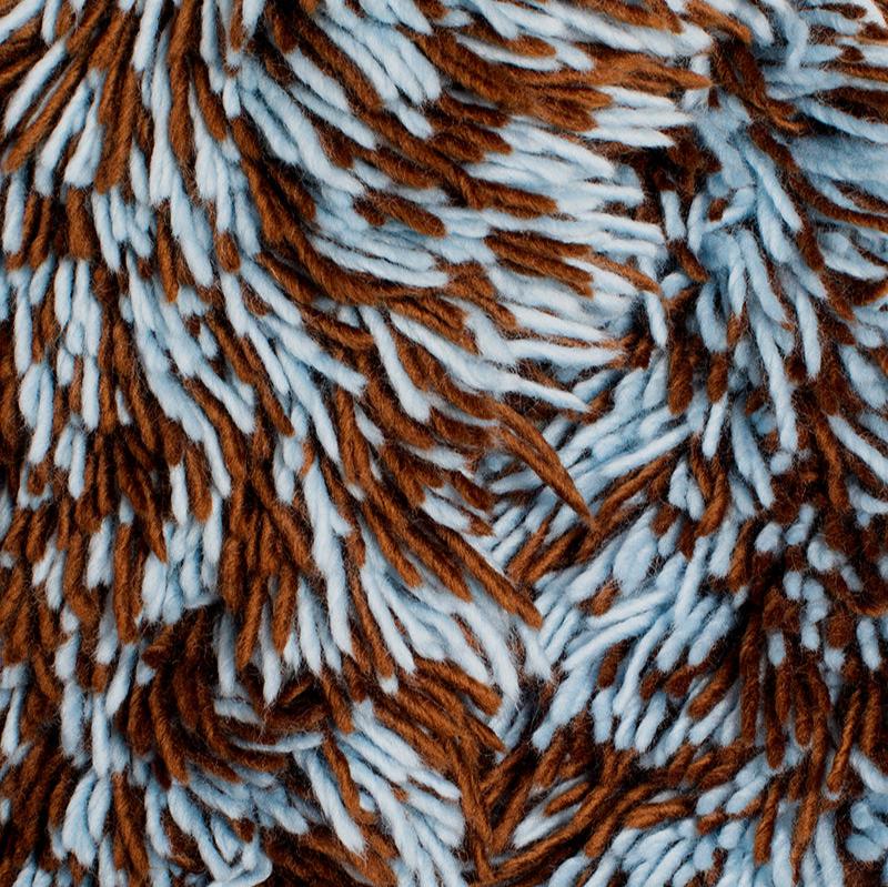 TEXTURED FUR STITCH PURE WOOL SCARF