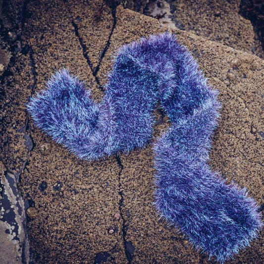 ULTRA SOFT LUREX FUR RIB SCARF