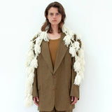 Põma Põma Triangle Scarf - Luxury Tassel Scarf in Cashmere, Silk & Wool