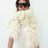 'Lola' Luxury Cashmere, Silk Scarf - A Modern Shearling Alternative