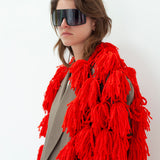 Põma Põma Triangle Scarf - Luxury Tassel Scarf in Cashmere, Silk & Wool
